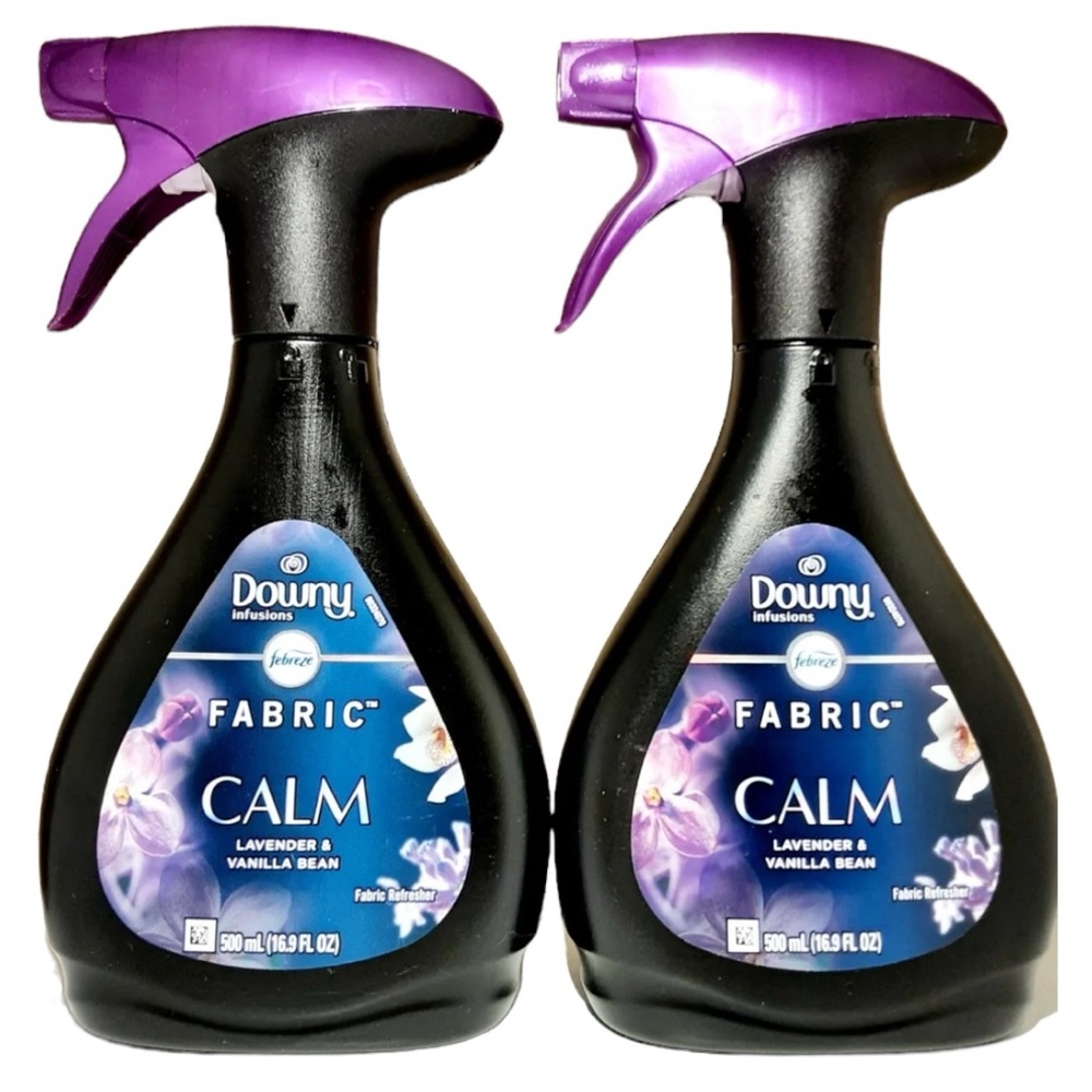 Lot Of 2 Downy Infusions Febreze Calm Lavender And Vanilla Bean Fabric Spray